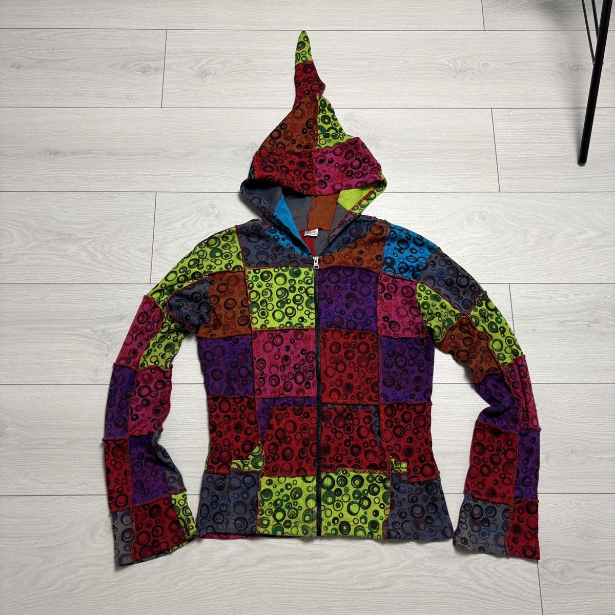 Pre-owned If Six Was Nine Y2k Goblin Core Nepal Archival Rave Zip Hoodie Japan Style In Black
