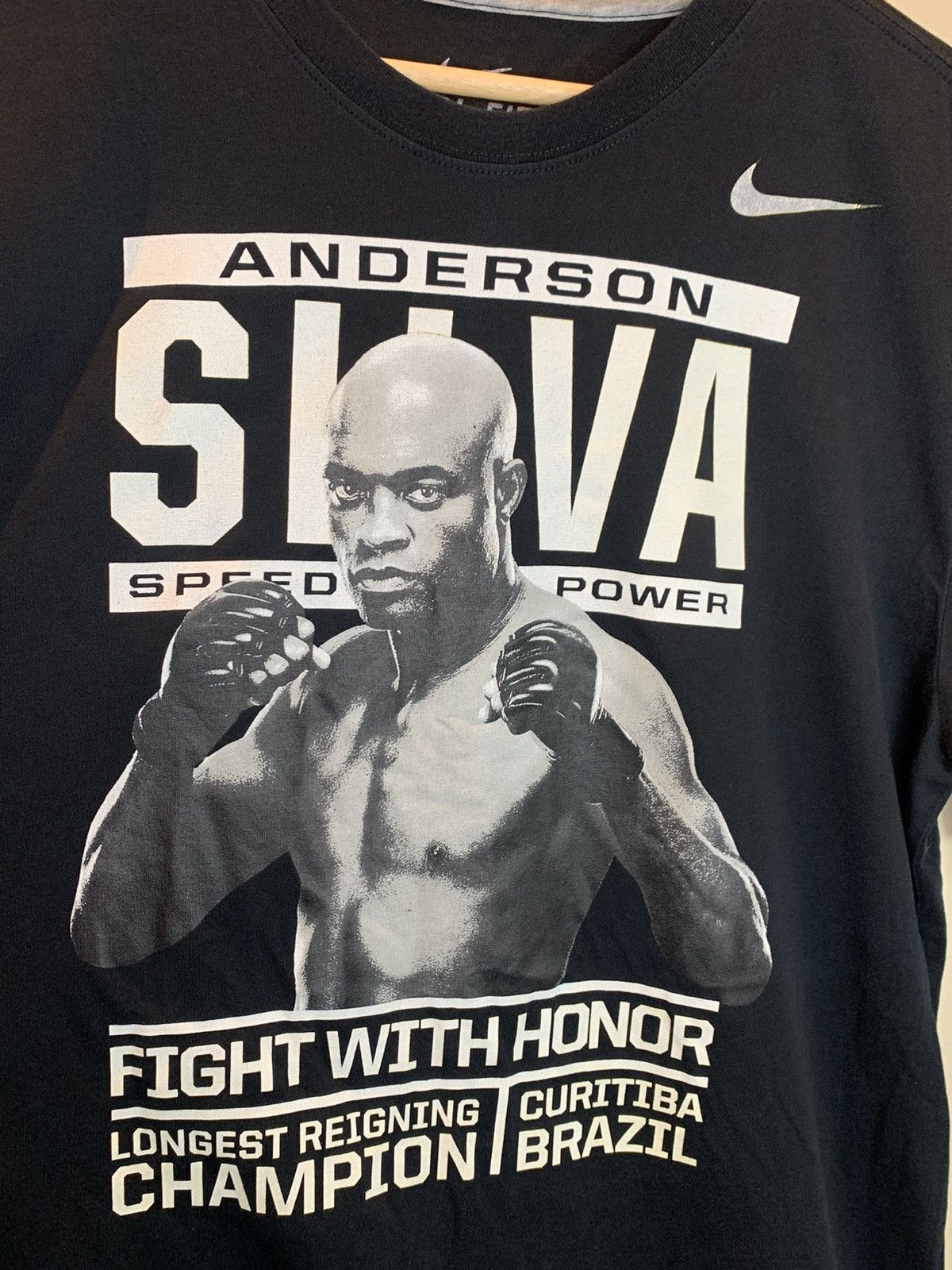 Nike RARE* Vintage Anderson Silva UFC Nike DriFit MMA Champ Shirt Size US L / EU 52-54 / 3 - 2 Thumbnail