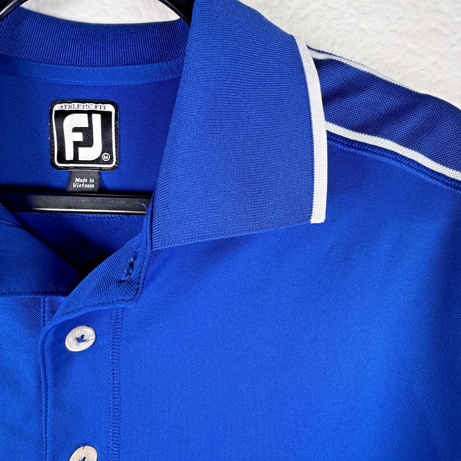 Footjoy FootJoy Performance Golf Polo Mens L Athletic Blue Size US L / EU 52-54 / 3 - 3 Thumbnail