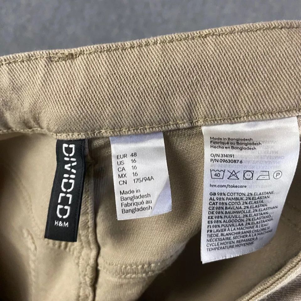 H&M H&M Jeans Women's Size 16 Wide Leg Denim Beige Distressed Size 38" / US 16 / IT 52 - 9 Thumbnail
