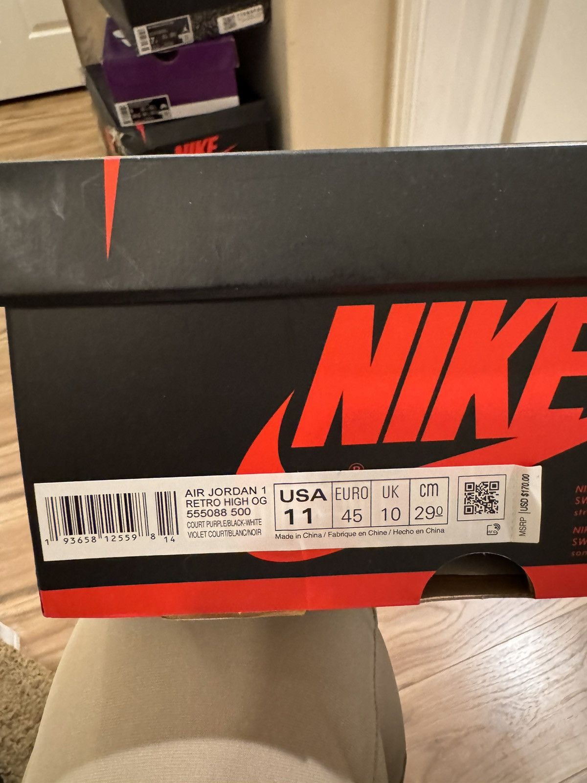 Jordan Brand Jordan 1 High Court Purple Size US 11 / EU 44 - 7 Thumbnail