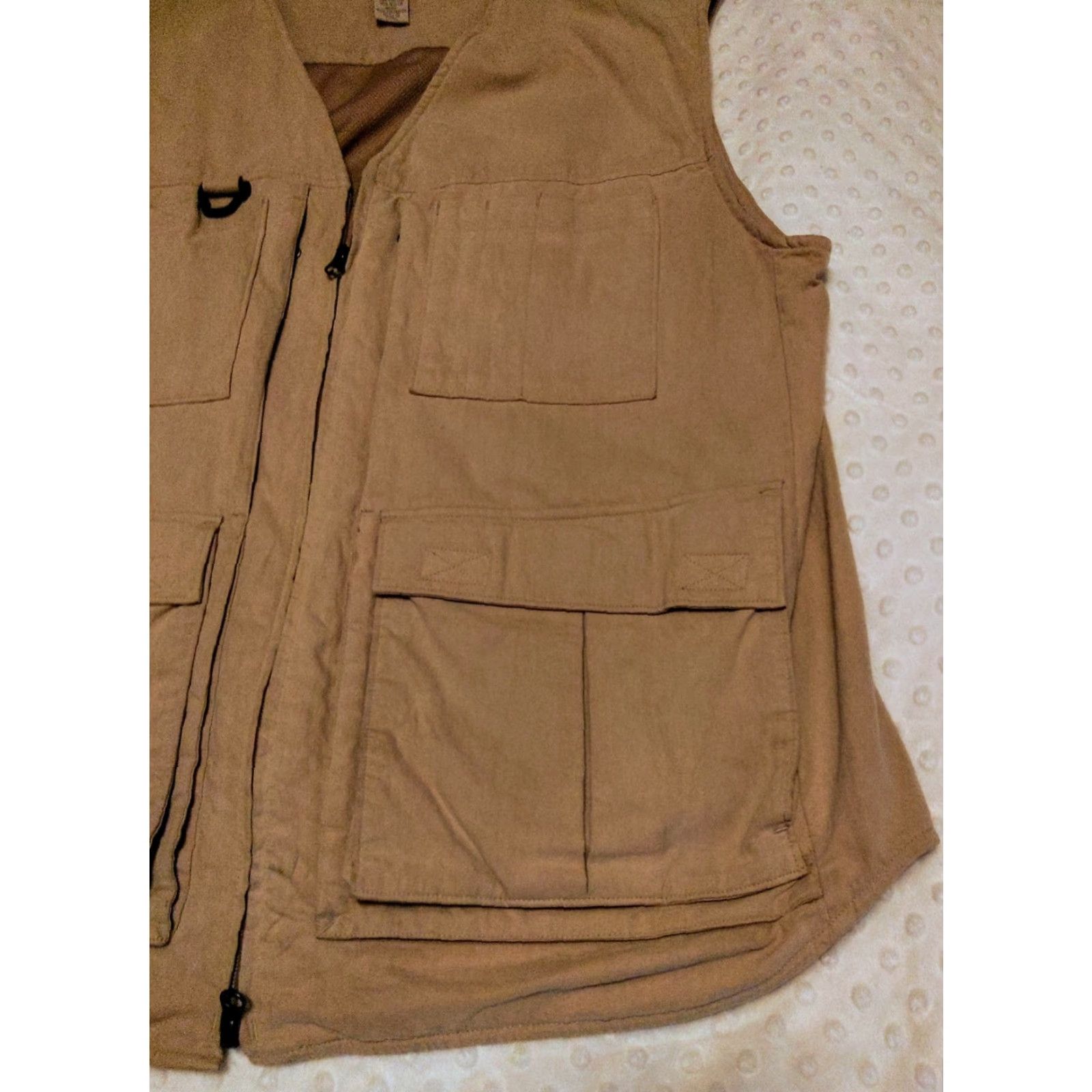 Vintage Duluth Vest Mens L Tall Cargo Nylon Canvas Work Beige Fishing Outdoor Shirt Size US L / EU 52-54 / 3 - 2 Thumbnail