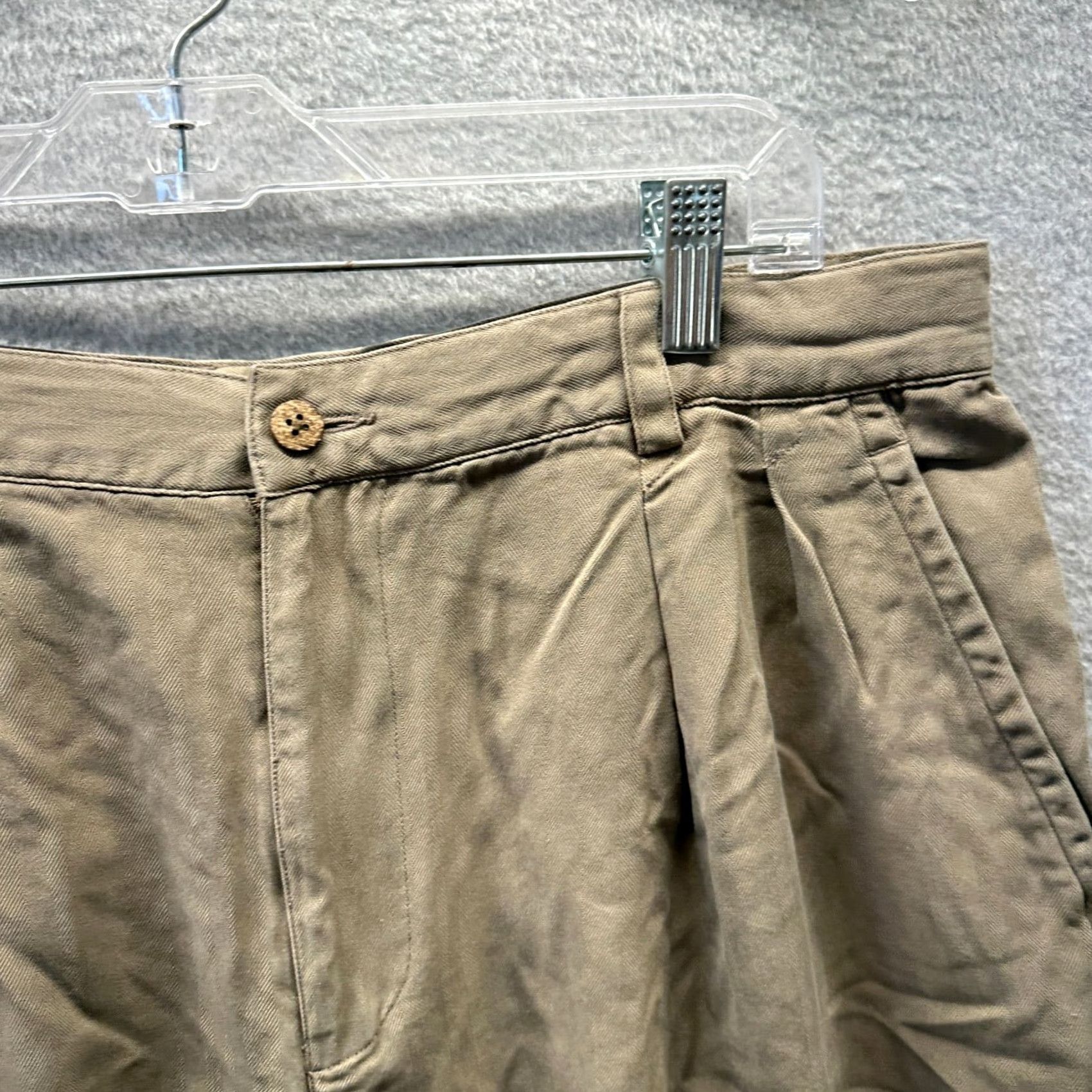 Tommy Bahama VINTAGE Tommy Bahama Shorts 36 Brown Silk Pleated Mens Casual Chino" Size US 36 / EU 52 - 3 Thumbnail