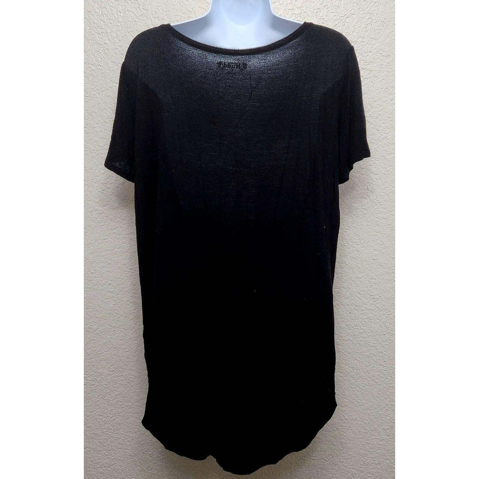 Other MUDD Black V Neck Short Sleeve Top Large Lightweight Size L / US 10 / IT 46 - 2 Thumbnail