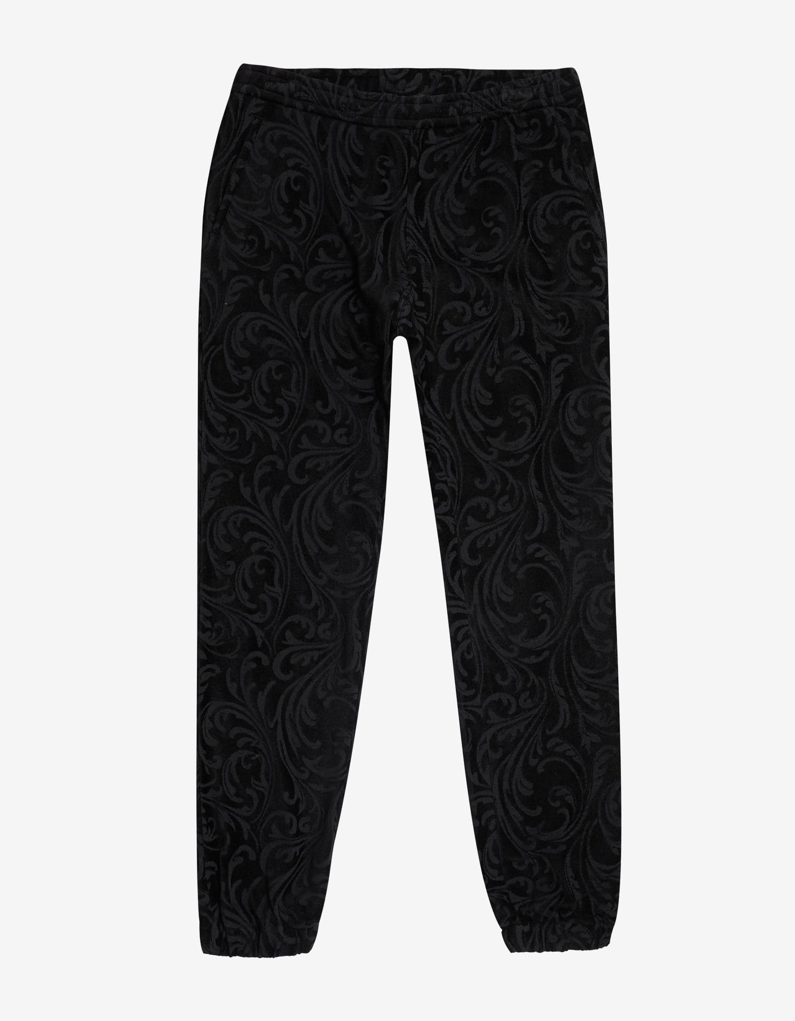 Versace Versace Black Velvet Baroque Sweat Pants Size US 34 / EU 50 - 1 Thumbnail