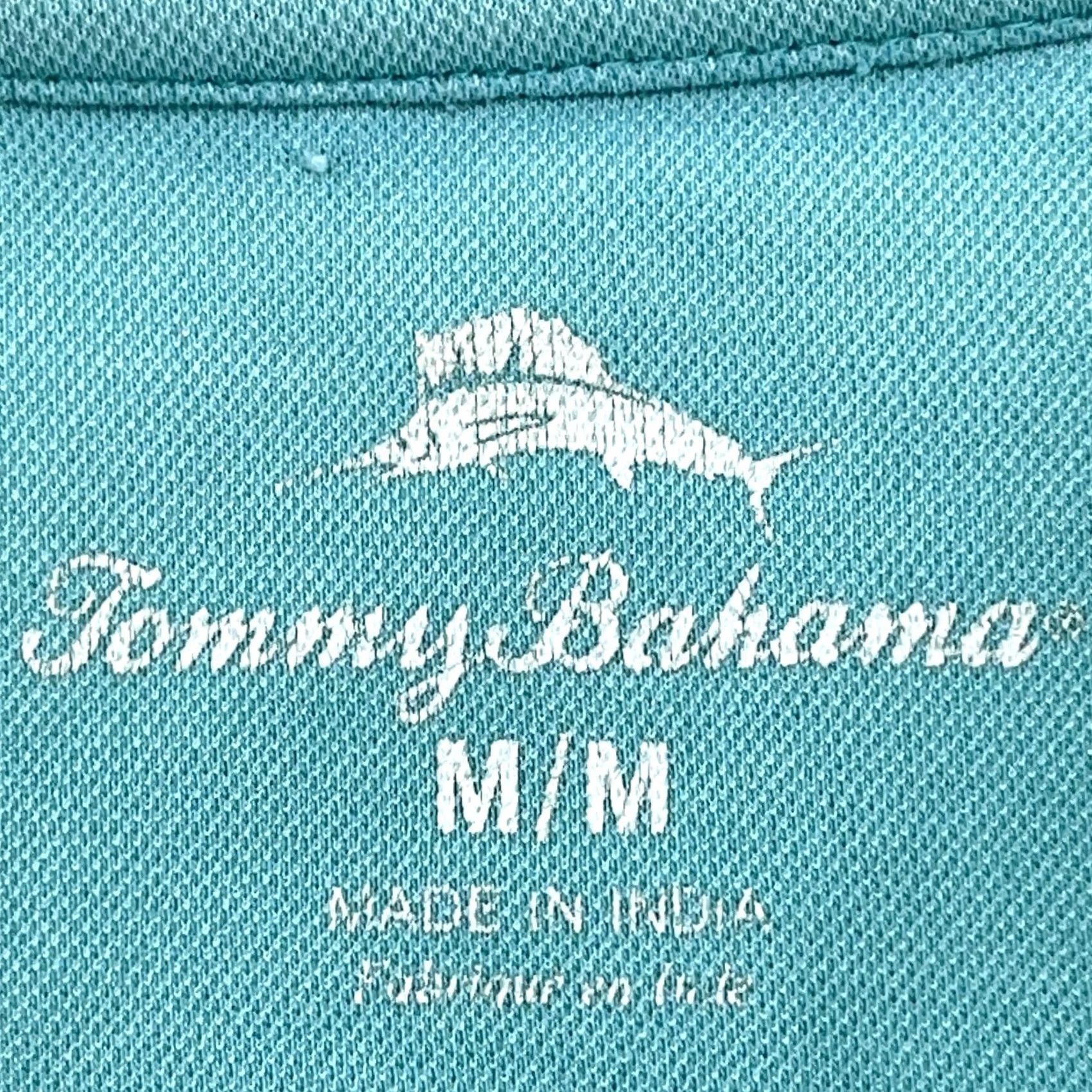 Tommy Bahama Tommy Bahama Polo Shirt Men Medium Blue Solid Short Sleeve Polo Size US M / EU 48-50 / 2 - 3 Thumbnail