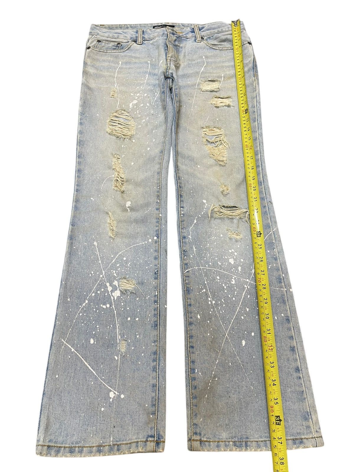 If Six Was Nine Vintage Japanese Brand Faded Distress Paint Splatter Jeans Size US 31 - 12 Thumbnail
