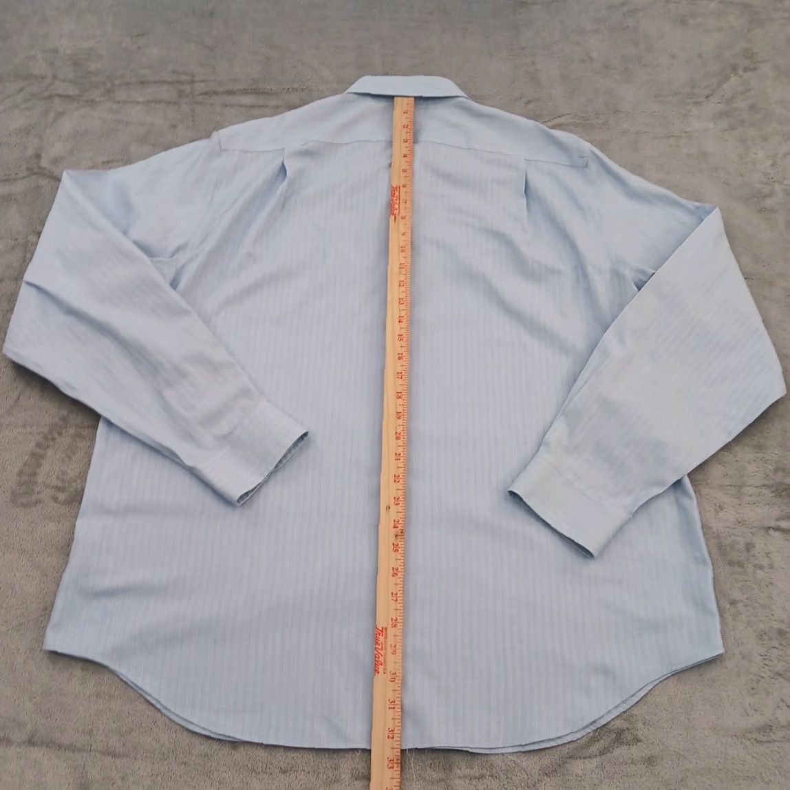 Croft & Barrow Croft & Barrow Shirt Mens 17.5 Blue Striped Long Sleeve Button Up Cotton Size US XXL / EU 58 / 5 - 5 Thumbnail
