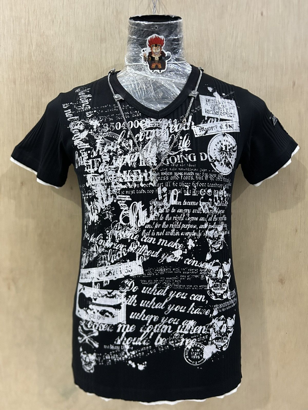 Y2K Batsu Studio Punk Seditionaries Poem Chain Tee