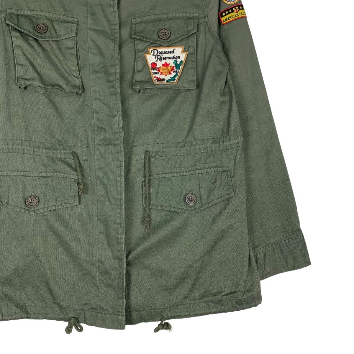 Japanese Brand DOUBLEFOCUS Dsquared Patches Field Jacket #1237-C56 Size US L / EU 52-54 / 3 - 4 Thumbnail