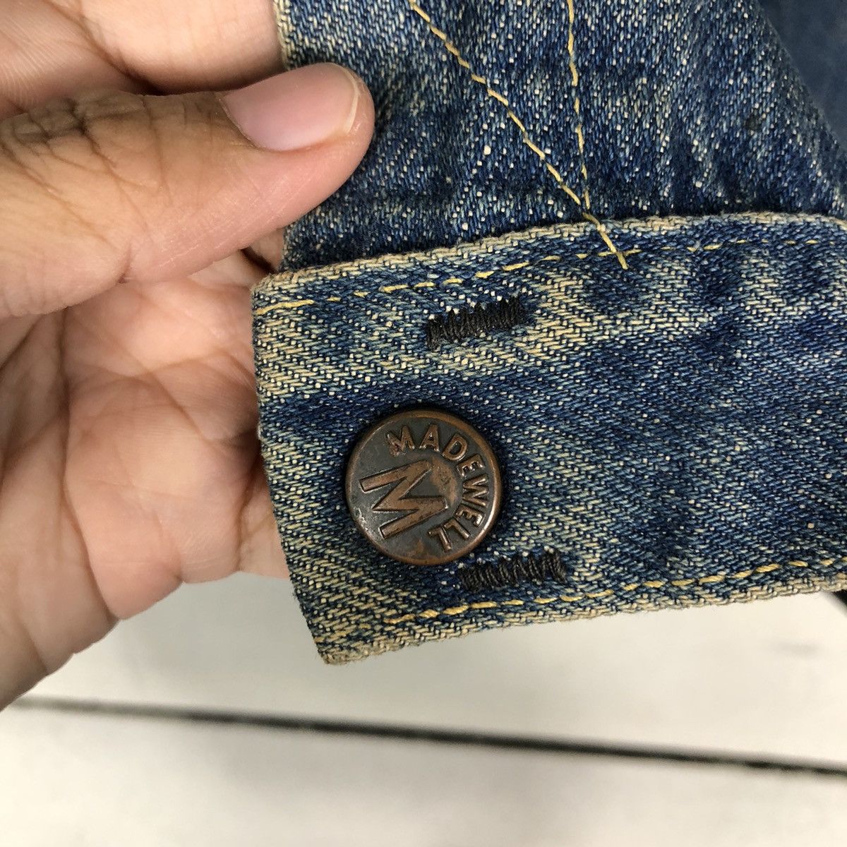 Japanese Brand 🔥Vintage Biker Denim Trucker Jacket Made Well Union Made Size US M / EU 48-50 / 2 - 16 Thumbnail