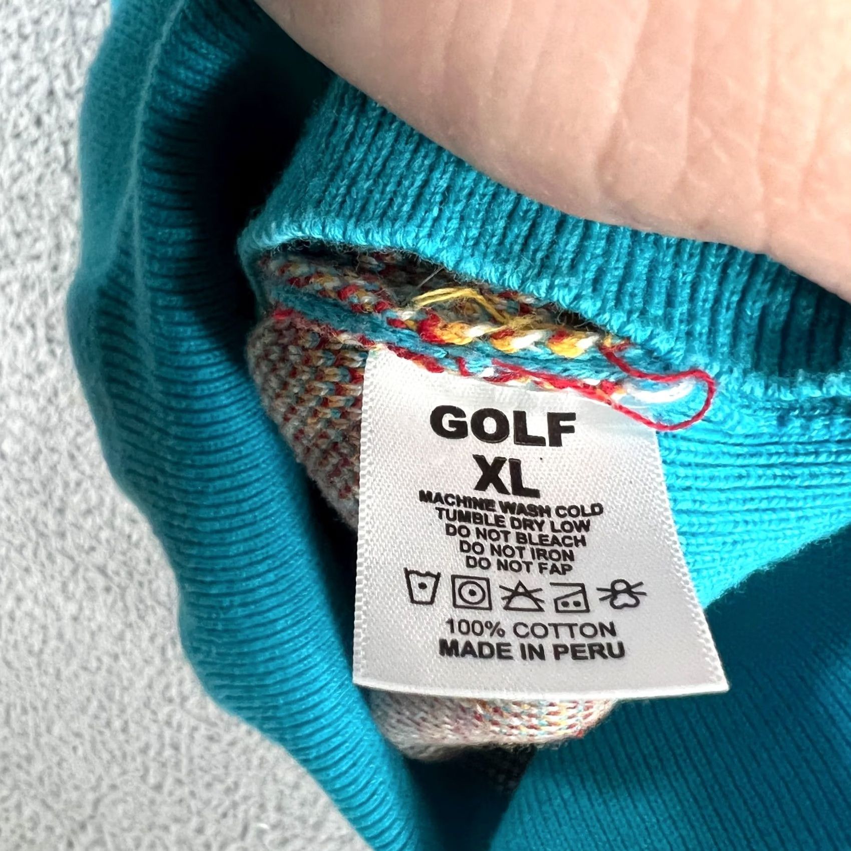 Golf Wang Vintage Golf Wang Sweater Blue Yellow Graffiti Safari Jumper Tyler The Creator Mens M Blue Satin? Size US M / EU 48-50 / 2 - 7 Thumbnail