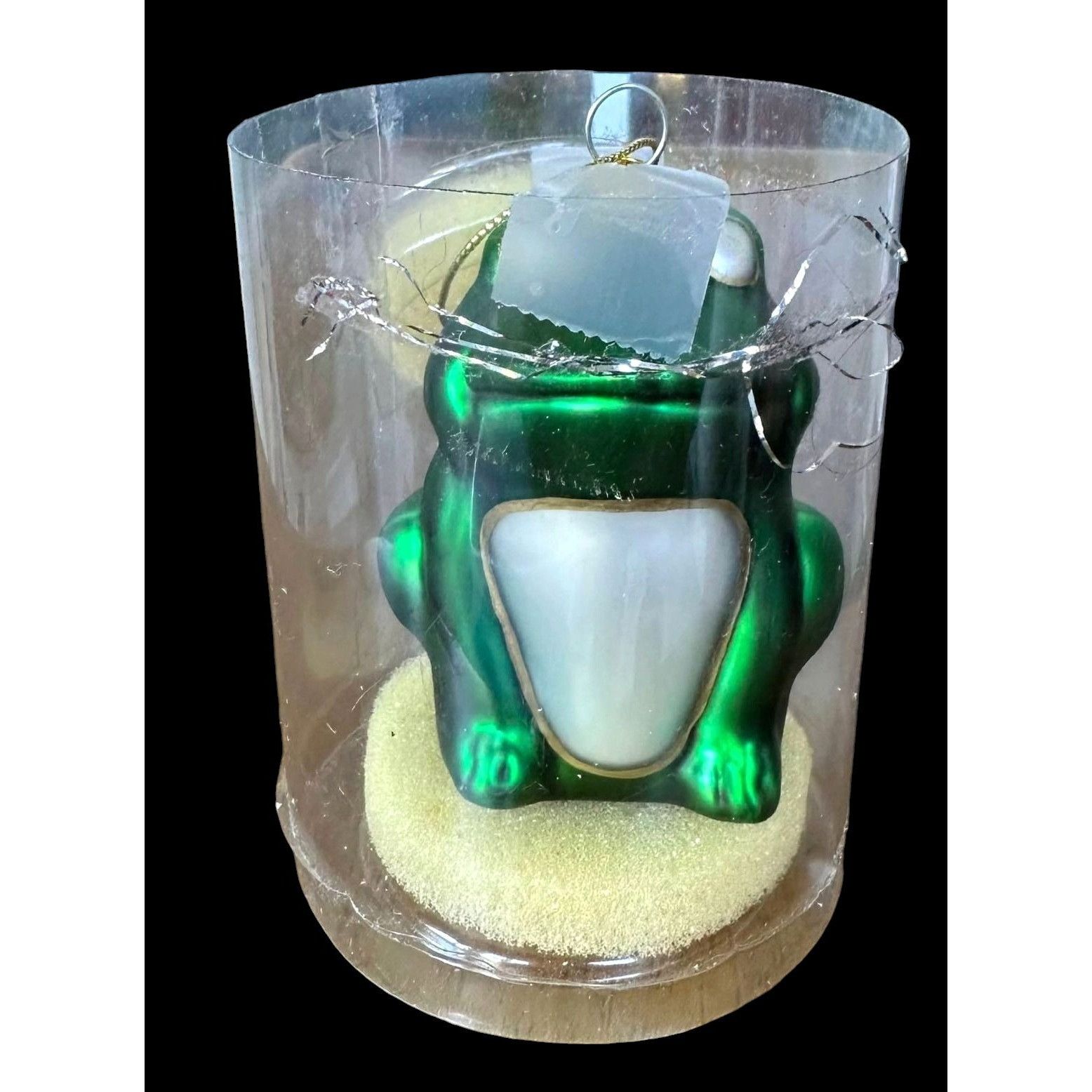 Vintage VTG Frog Ornament Glass Prince Kermit Christmas Holiday Birt Size ONE SIZE - 7 Thumbnail
