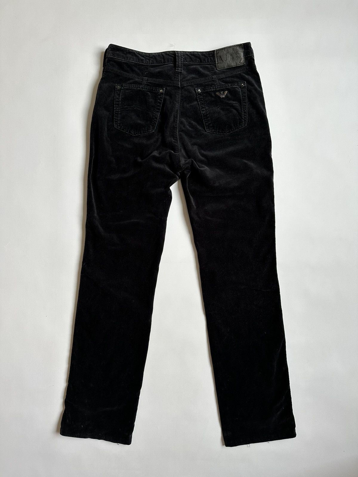 Armani Jeans Velour Pants Japanese Style Black Size 32