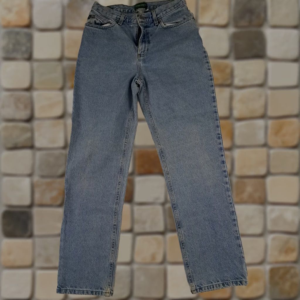 Ralph Lauren Lauren Jeans Co. Women's Blue Jeans 10 Regular Size Dark Wash Straight Jeans Size 32" / US 10 / IT 46 - 1 Thumbnail