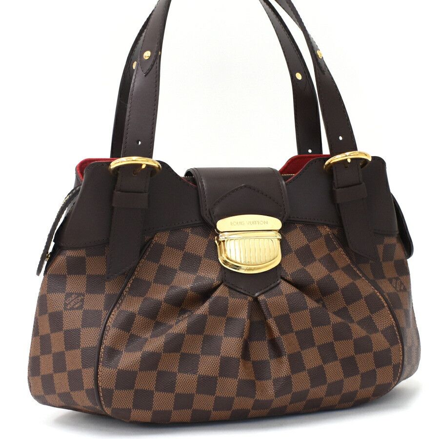 Louis Vuitton Sistina PM Damier Ebene Canvas Leather Handbag
