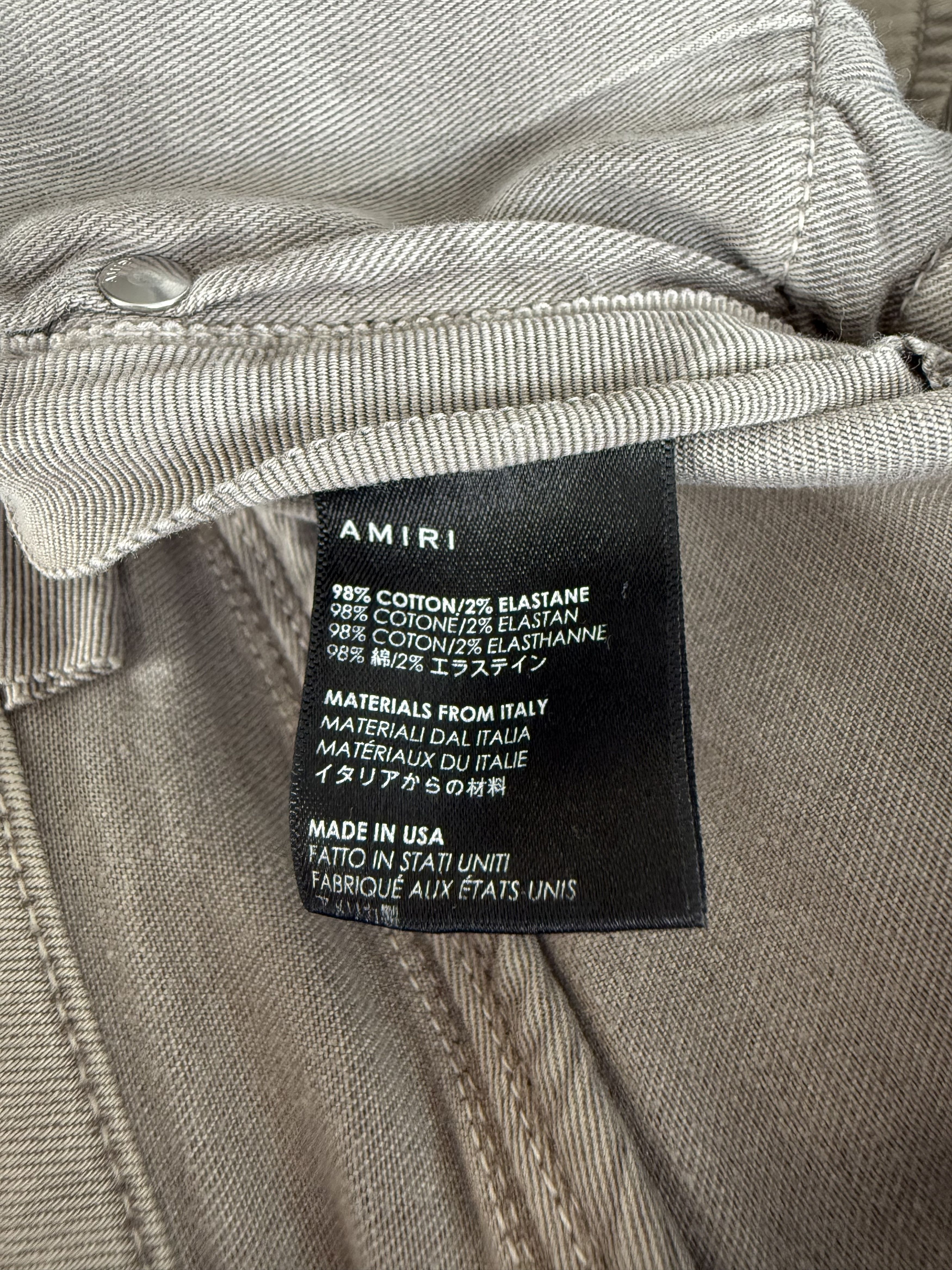 Amiri Amiri Light Grey Patch MX1 Jeans Size US 31 - 4 Thumbnail