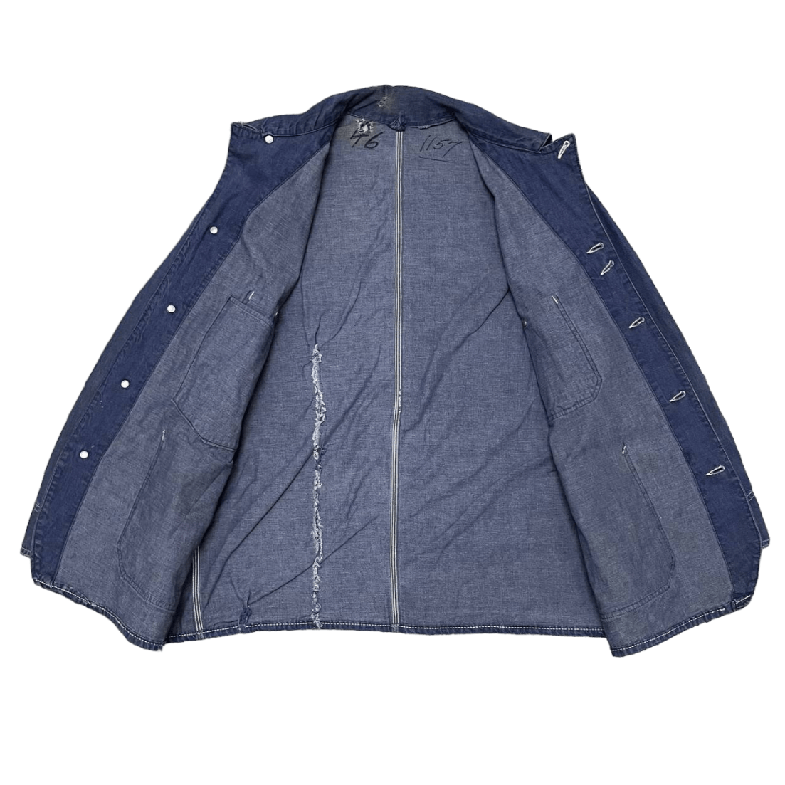 Sears True Vintage 50s 60s Sears Vat Dyed Denim Chore Work Jacket Size US L / EU 52-54 / 3 - 9 Thumbnail
