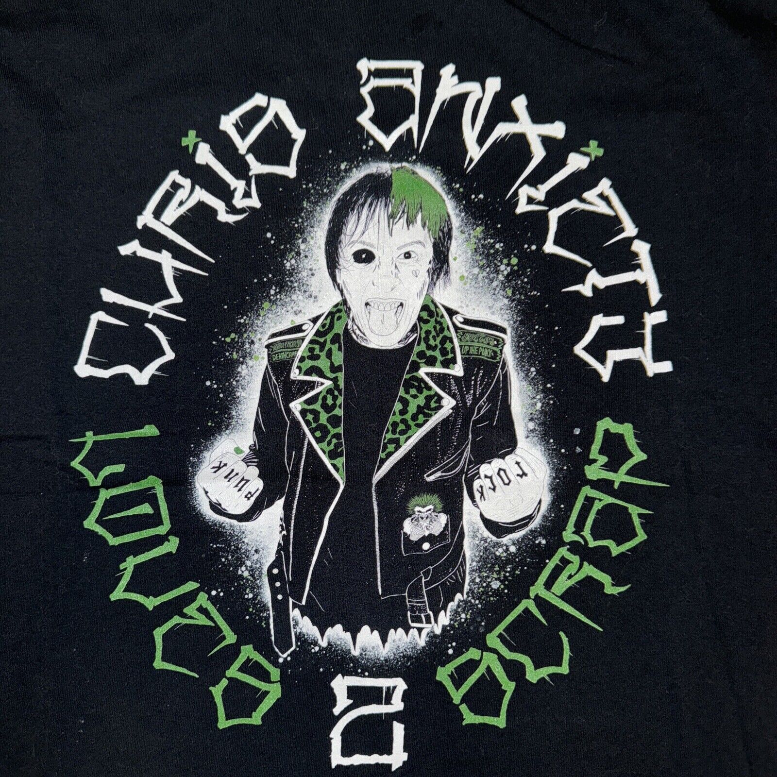 Band Tees × Vintage Chris Anxiety Loves 2 Scrap Punk Rock T-Shirt Black L 21x27 Size US L / EU 52-54 / 3 - 2 Thumbnail