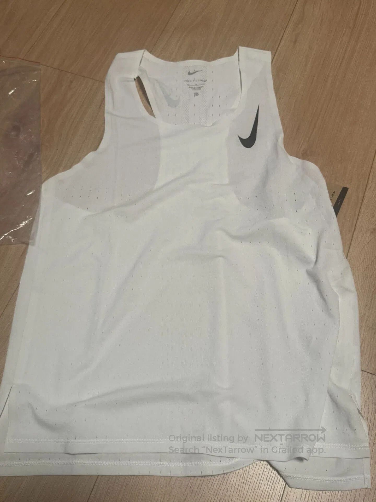 Nike nike white performance marathon tank top. Size US M / EU 48-50 / 2 - 1 Thumbnail