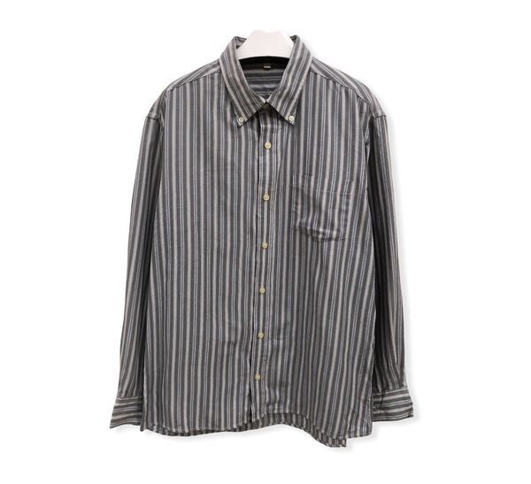 image of Striped Design Flannel Shirt, Men's (Size Medium)