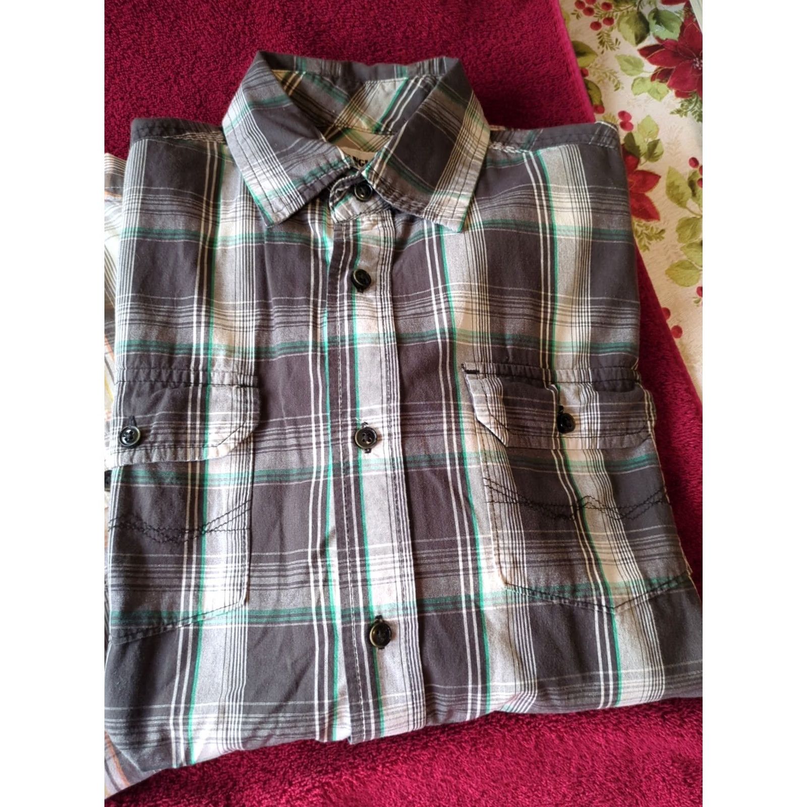 Wrangler Wrangler Men’s Button-Down Plaid Shirts Long Sleeve M Multicolor Shirt Size US M / EU 48-50 / 2 - 4 Thumbnail