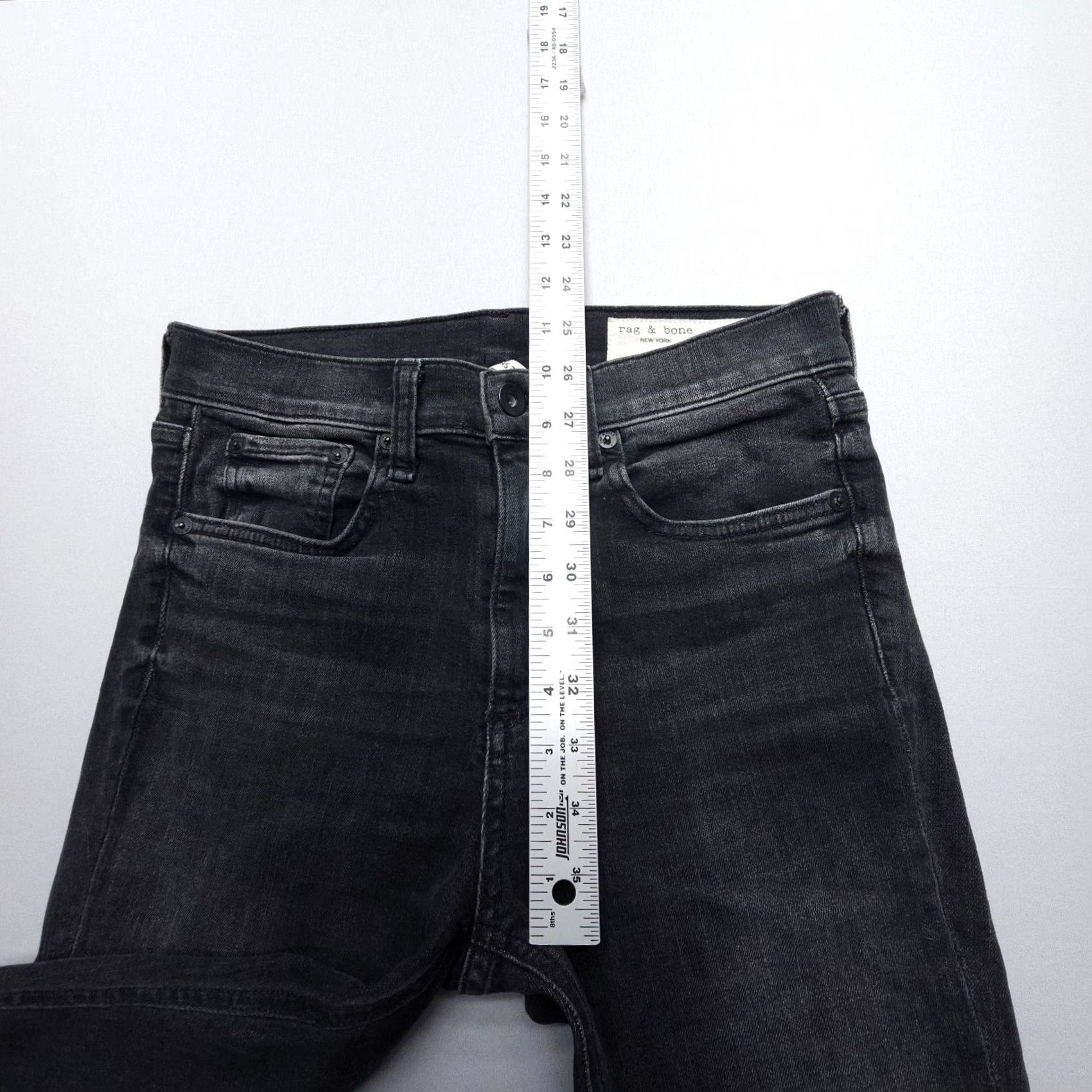 Rag & Bone rag & bone High Rise Ankle Skinny Jeans Black Size 25 Denim Stretch 5-Pocket Womens Slim Tie? Not included Size 42" / US 20 - 7 Thumbnail