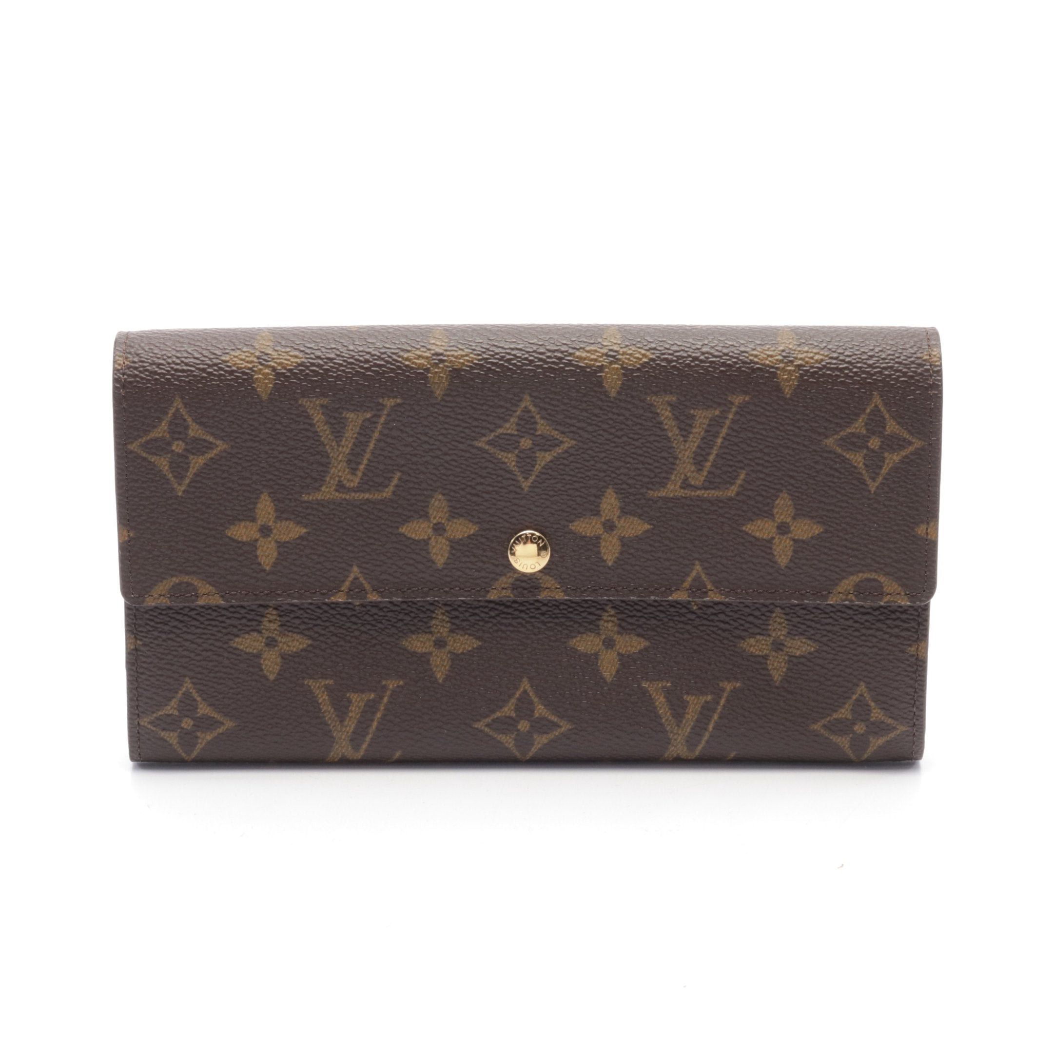 Louis Vuitton Louis Vuitton Pochette Porte-Monnaie Credit Monogram Bi-Fold Long Wallet Leather Brown Size ONE SIZE - 1 Thumbnail