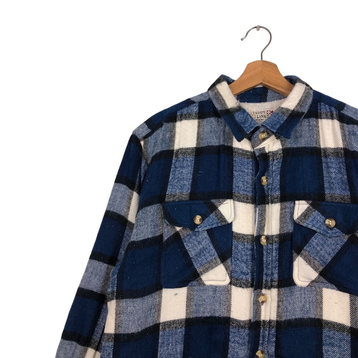 Flannel × Japanese Brand × Vintage 📌Vintage Flannel Wool Jacket Teddy Links Issey Miyake Size US M / EU 48-50 / 2 - 8 Thumbnail