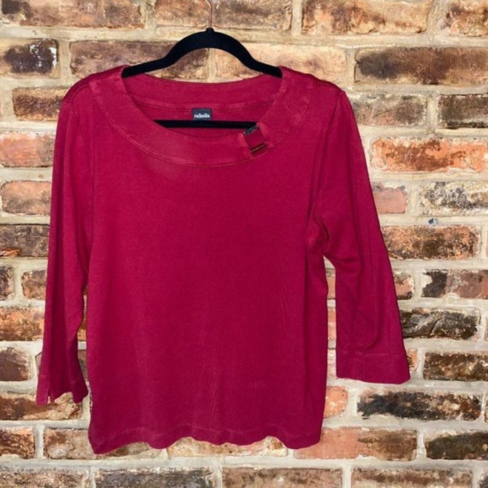 Other Rafaella Burgundy Red 3/4 Sleeve Blouse Women's Size Large Size L / US 10 / IT 46 - 1 Thumbnail