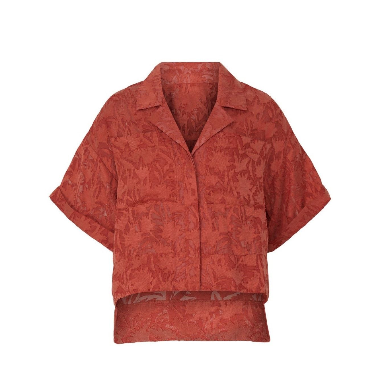 Ted Baker Ted Baker Cilest Boxy Short Sleeve Shirt Rust SZ 0 (U.S. 2) Size XS / US 0-2 / IT 36-38 - 5 Thumbnail