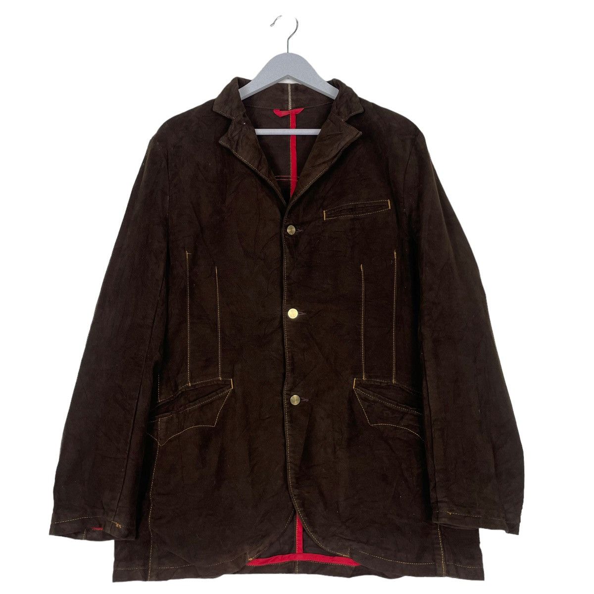 Edwin × Japanese Brand 💥EDWIN RICH BROWN CHORE BUTTON JACKET Size US L / EU 52-54 / 3 - 1 Thumbnail