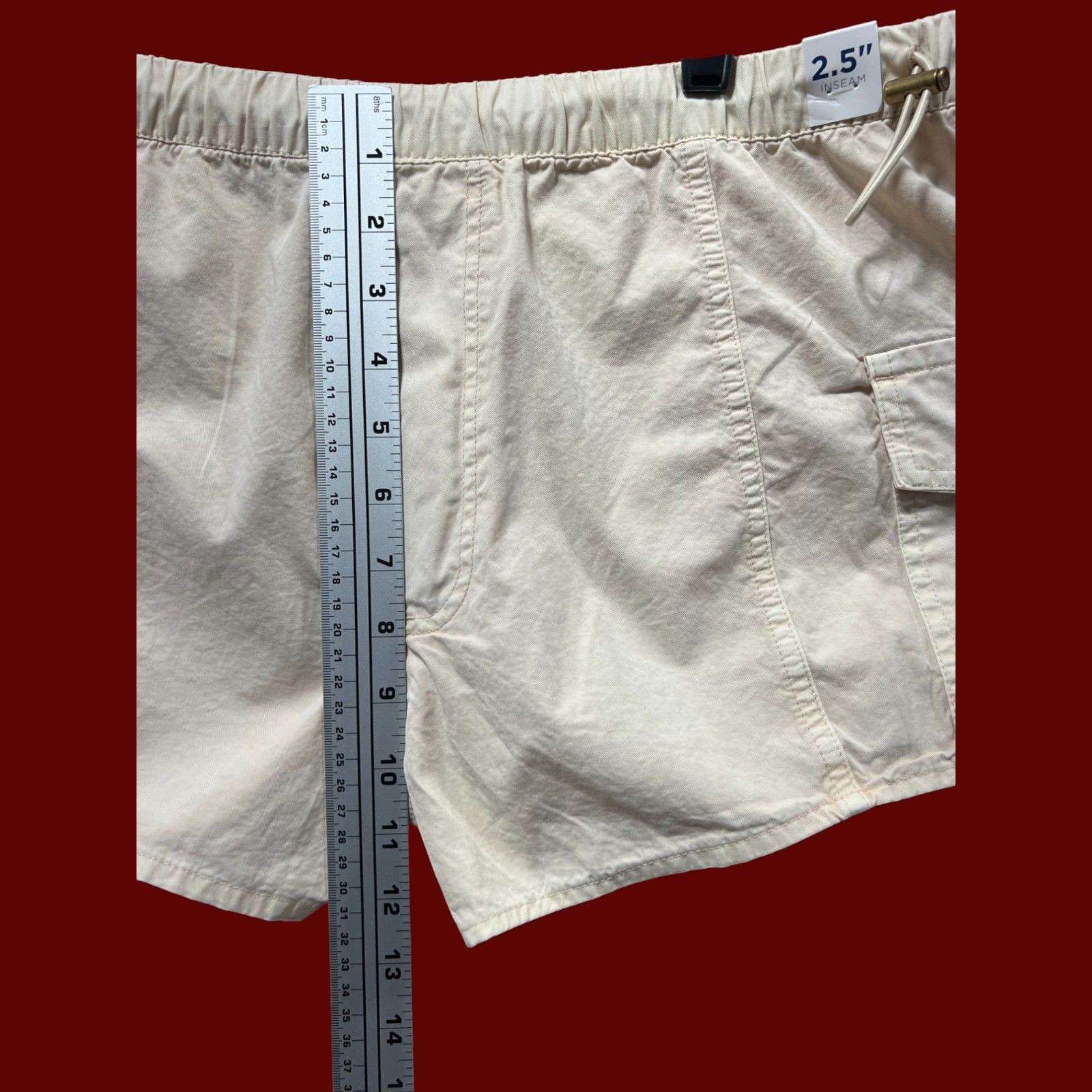 Arizona Jean Co. Arizona - Women's Low Rise Pull-On Short Juniors - Beige - L Size 37" - 7 Thumbnail