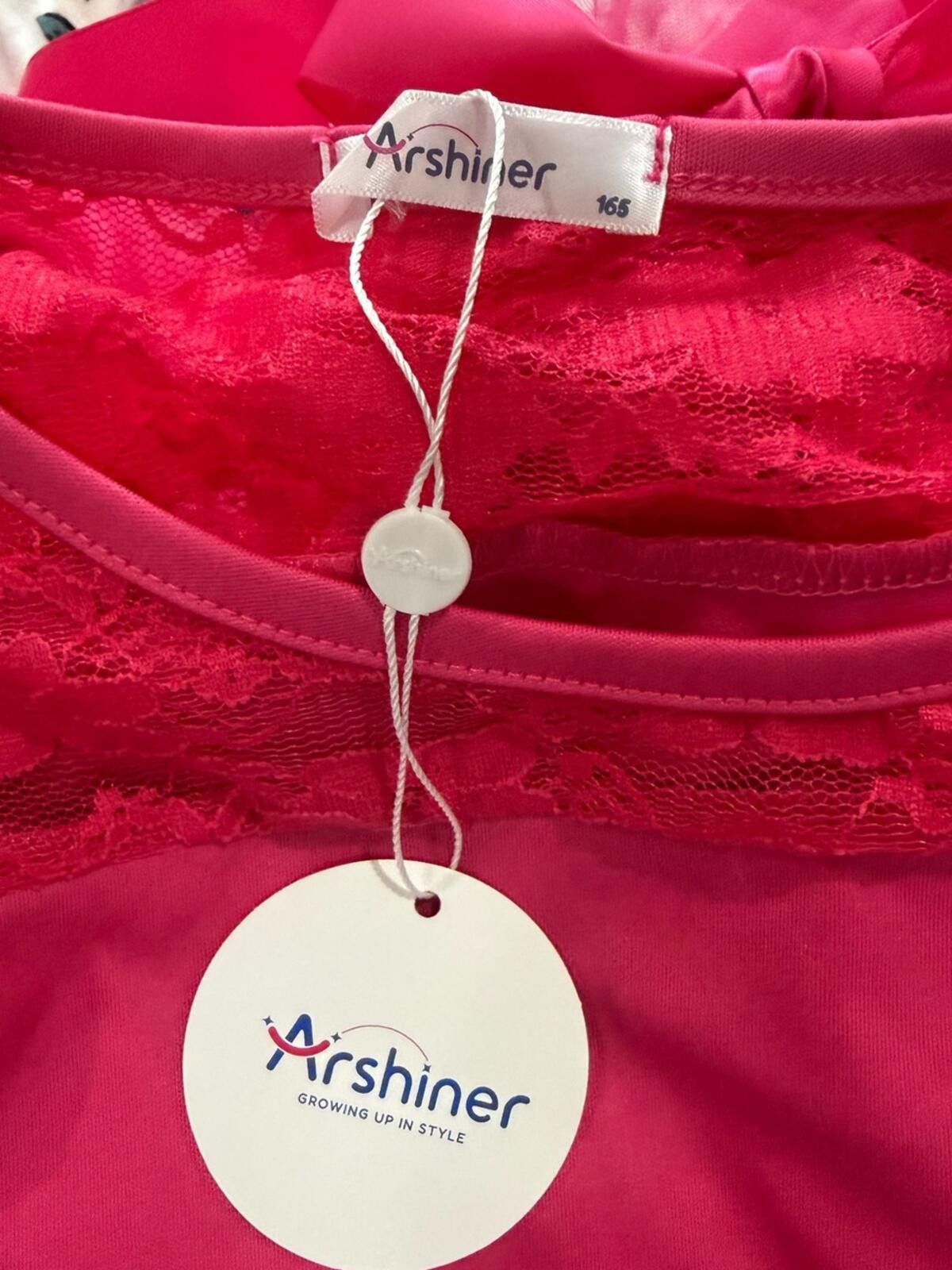 Other Arshiner Hot Pink Lace & Solid Top Size L / US 10 / IT 46 - 2 Thumbnail