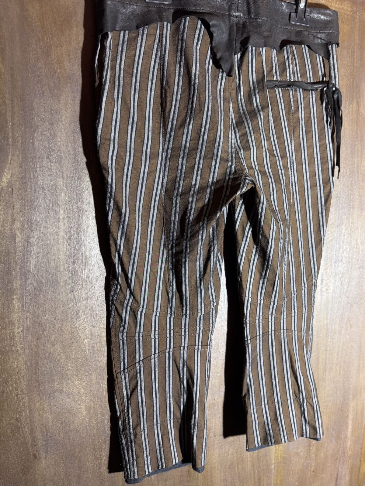 Haider Ackermann haider ackermann jacquard stripped leather biker pants XS Size US 28 / EU 44 - 10 Thumbnail