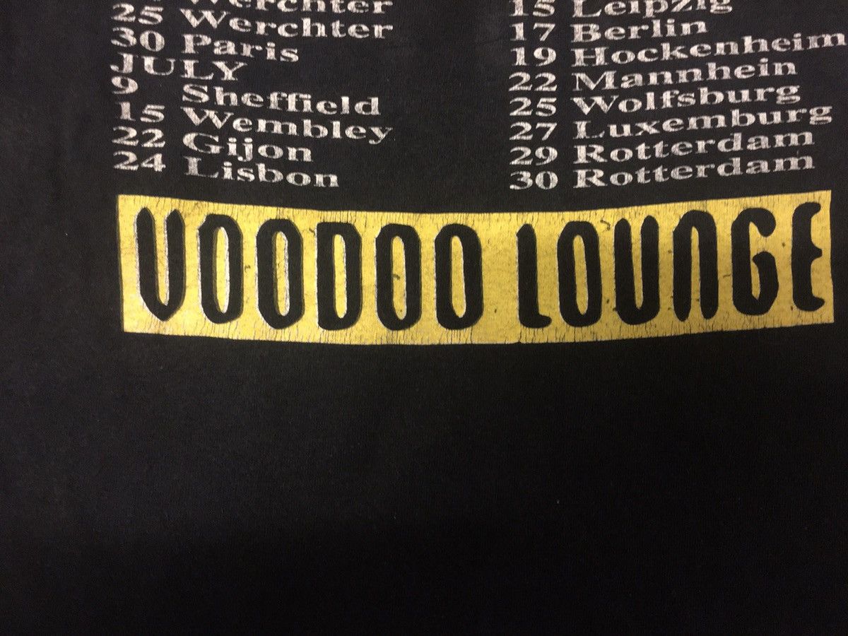 Band Tees × Vintage Vintage 90s The Rolling Stones t shirt Voodoo Lounge Black Size US XL / EU 56 / 4 - 17 Thumbnail