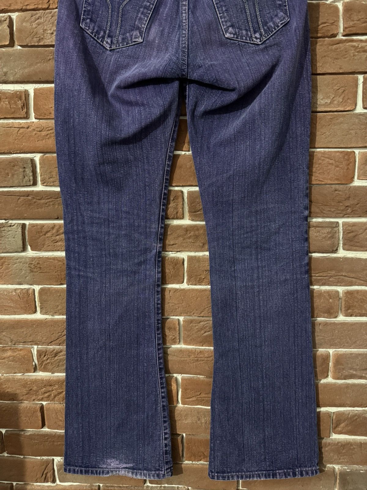 Japanese Brand Y2K Vintage Miss Sixty Jeans Purple Acid Wash Flared Low Ris Size 29" - 9 Thumbnail