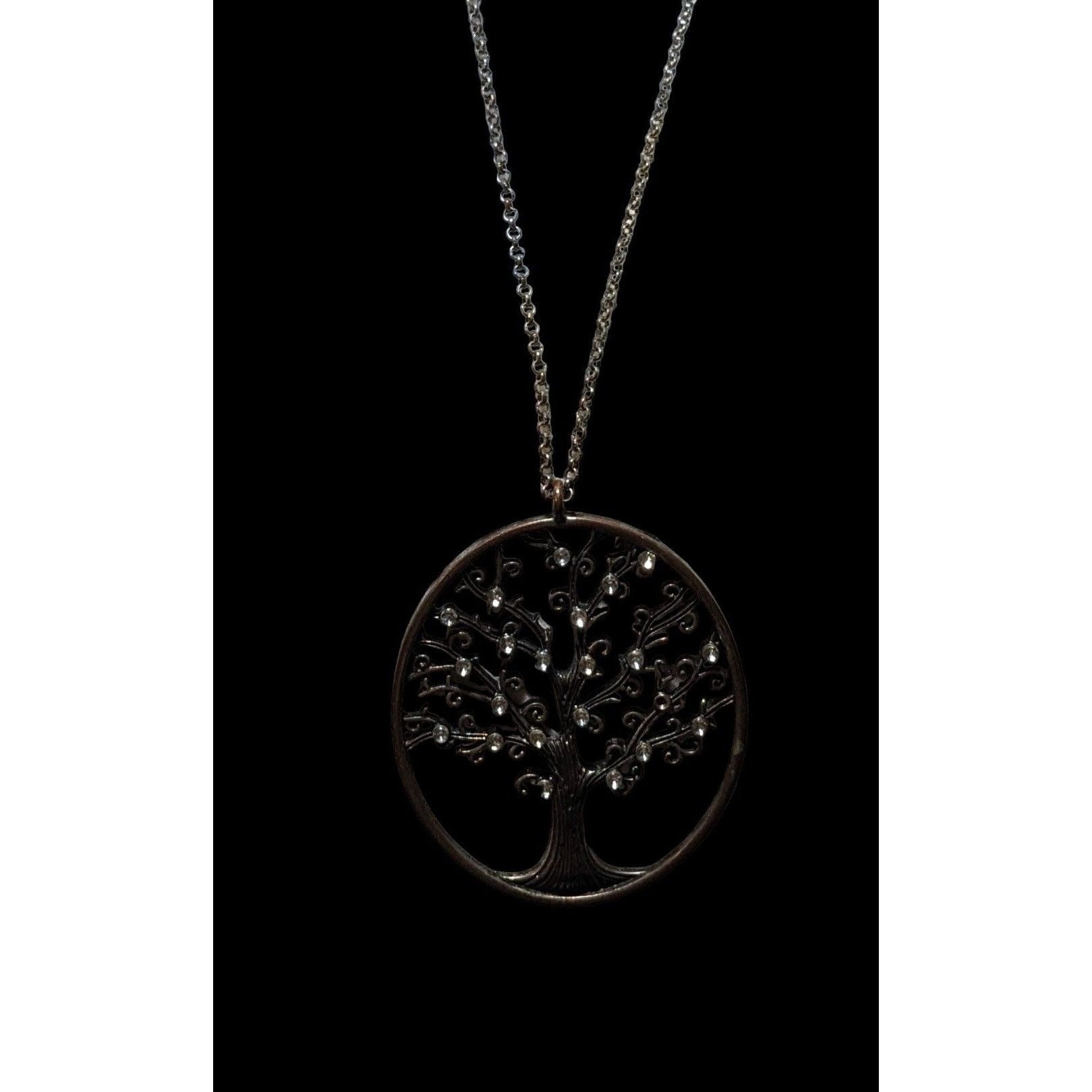Other Silver Gemmed Tree Of Life Pendant Necklace Size ONE SIZE - 4 Thumbnail