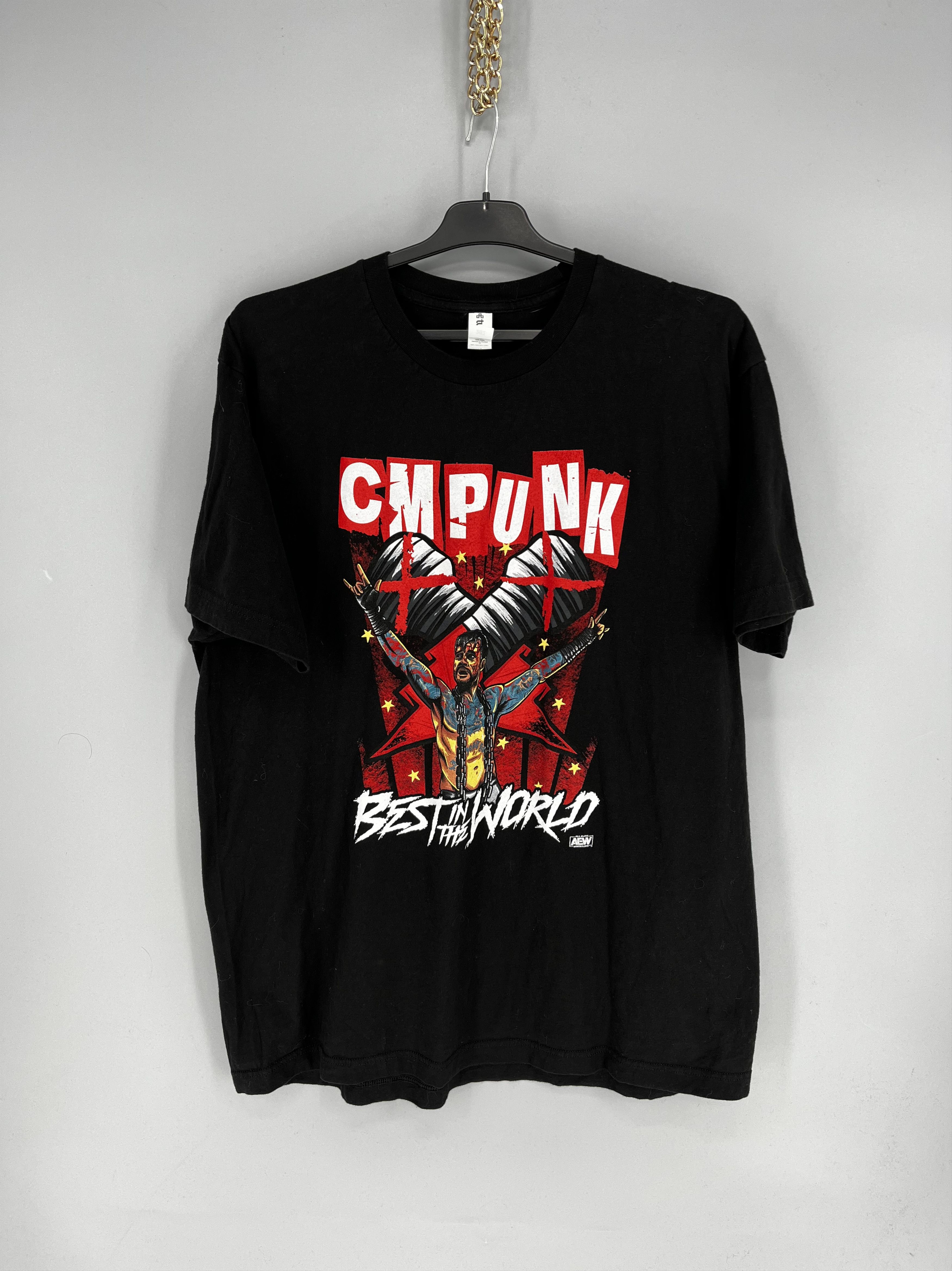 Band Tees Vintage Y2K CM Punk WWE Wrestler Black Tee Size XL Size US XL / EU 56 / 4 - 1 Thumbnail