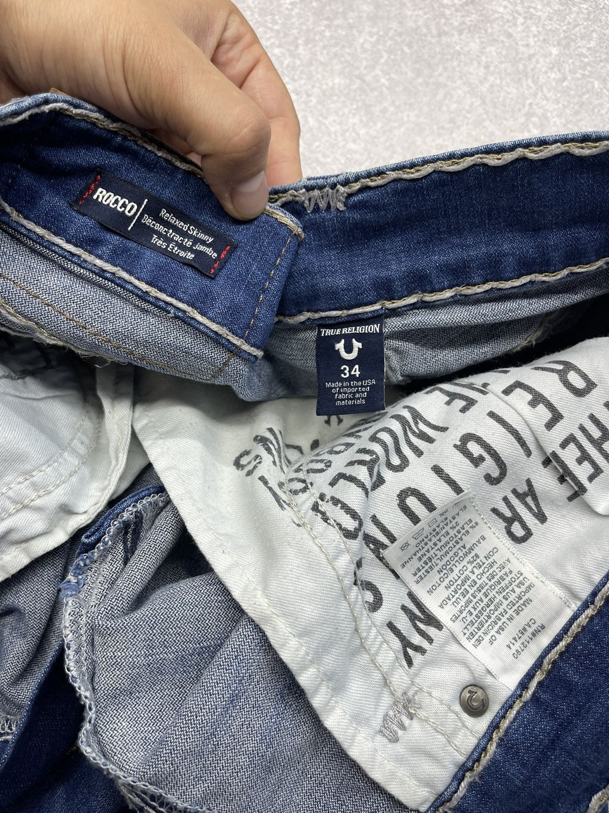 True Religion Vintage True Religion Rocco Supert Denim Jeans USA Evisu Y2K Size US 34 / EU 50 - 11 Thumbnail
