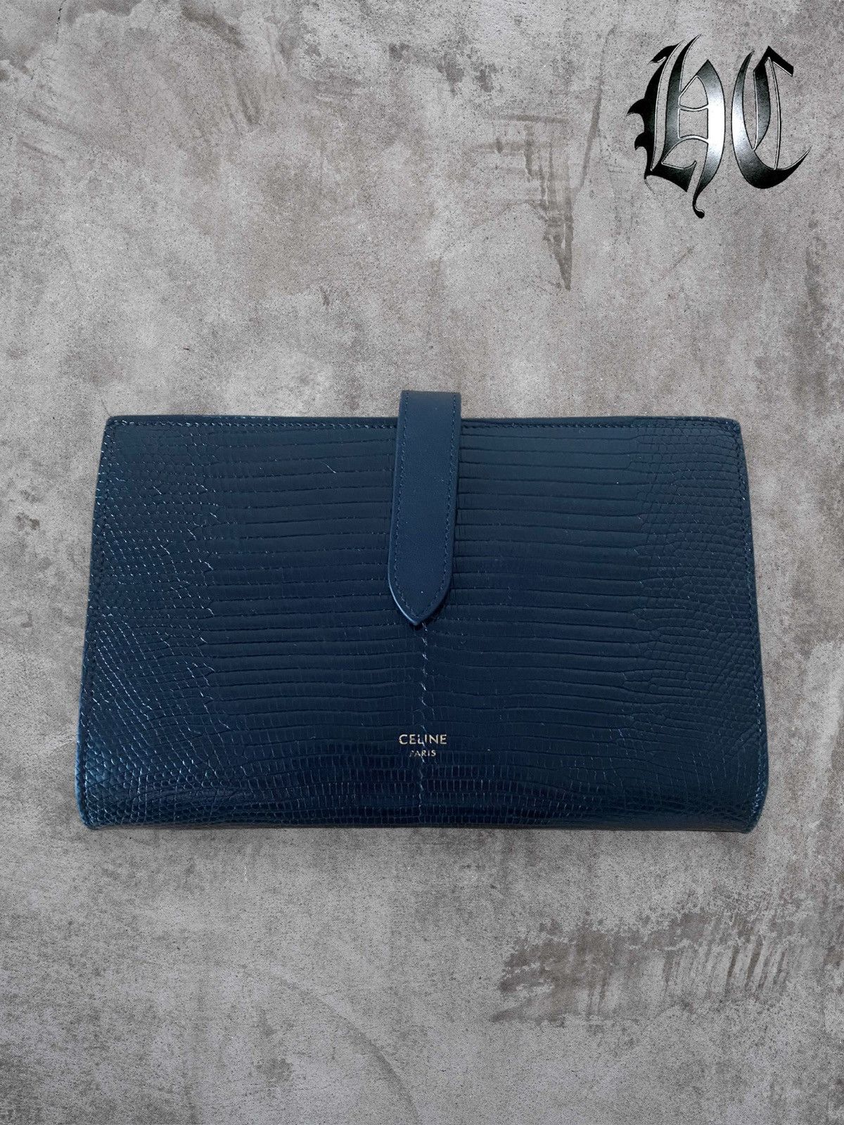 Celine Celine strap leather wallet long bifold Grailed