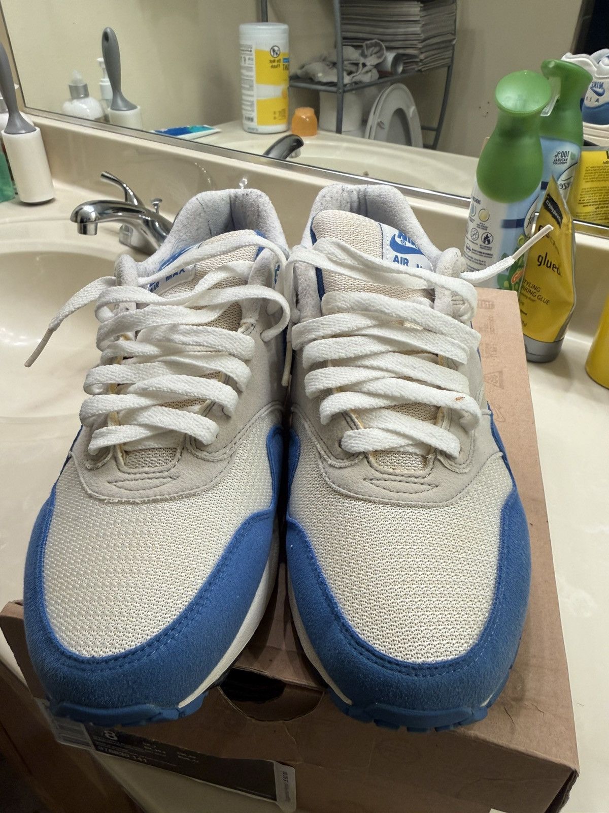 Nike Nike air max 1 qs white varsity blue size 8 2009 Size US 8 / EU 41 - 5 Thumbnail