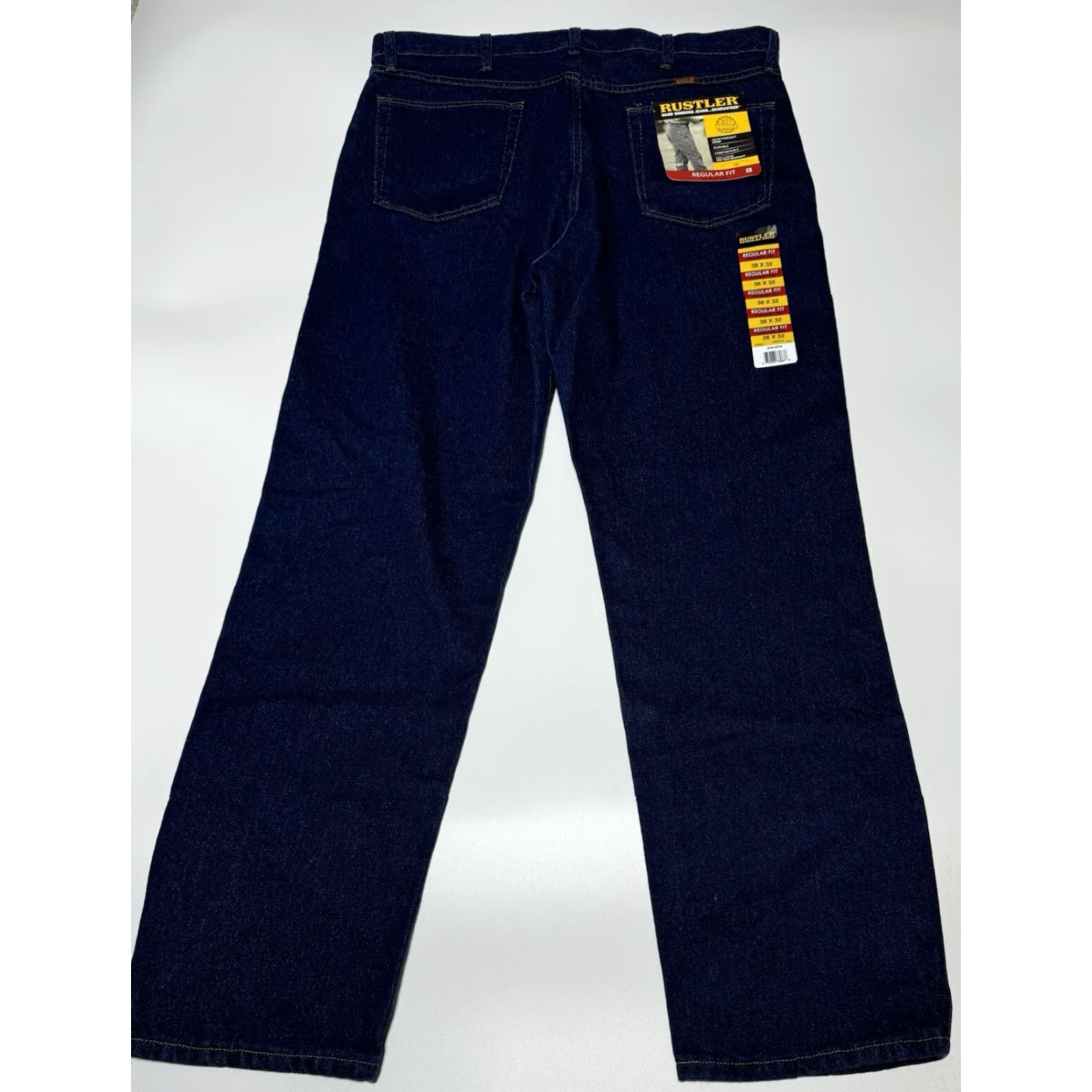 Vintage **Rustler Mens Heavyweight Blue Workwear Jeans Regular Fit 38 X 32** User: Rustler Mens Heavyweight Blue Workwear Jeans Regular Fit 38 X 32 Size US 38 / EU 54 - 2 Thumbnail