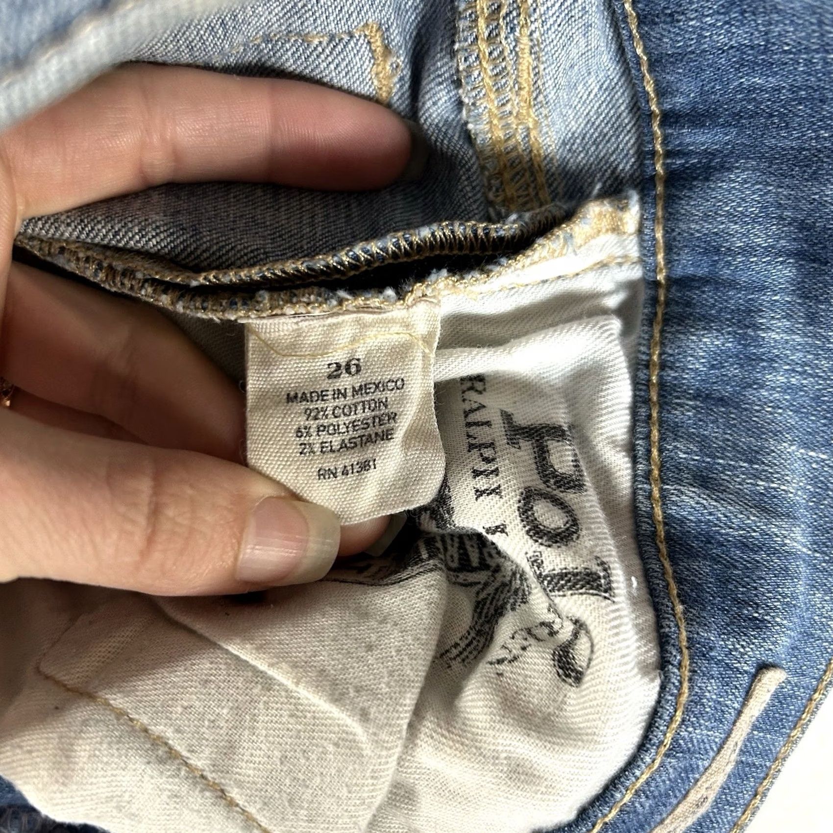 Polo Ralph Lauren Polo Ralph Lauren Jeans Womens 26 Blue Denim Low Rise Skinny 90s Hipster Preppy Vintage: No Size 26" / US 2 / IT 38 - 6 Thumbnail