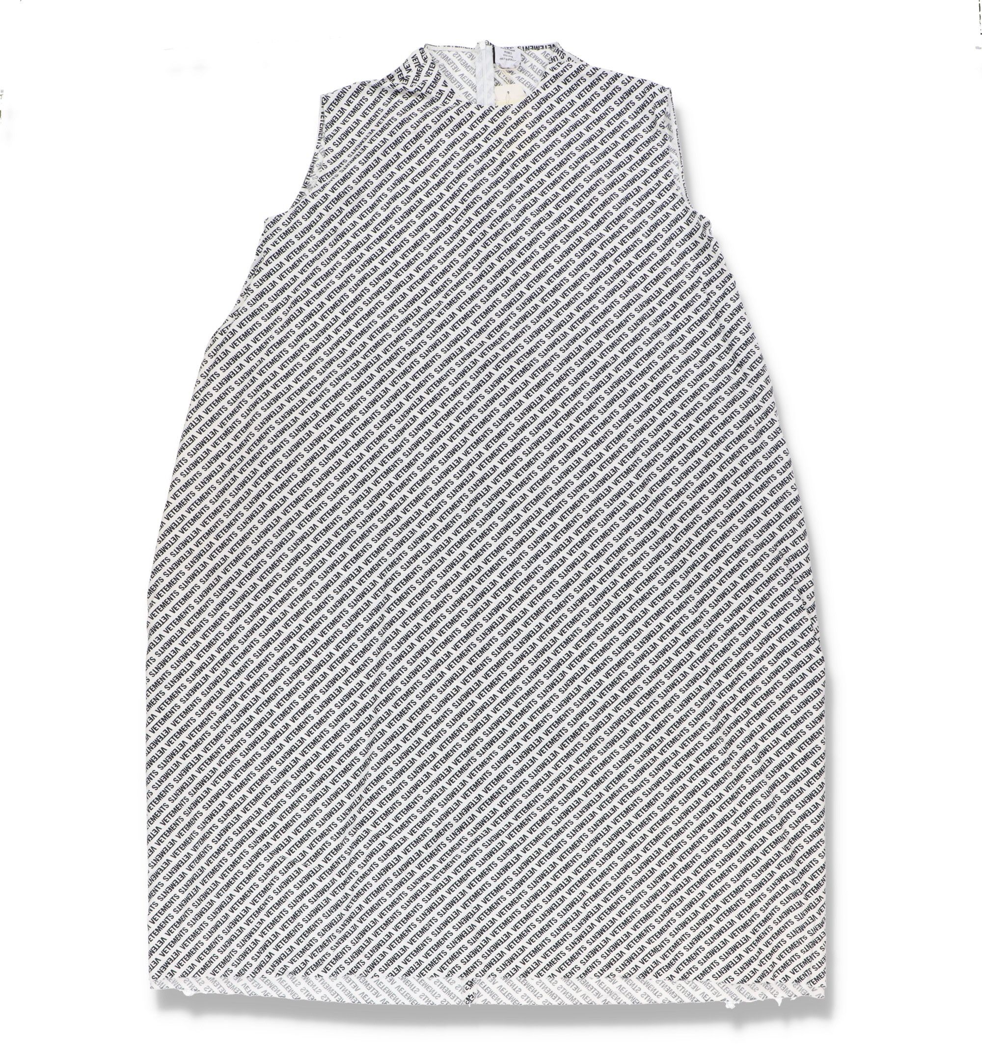 Vetements White All Over Monogram Logo Maxi Dress Size M / US 6-8 / IT 42-44 - 7 Thumbnail