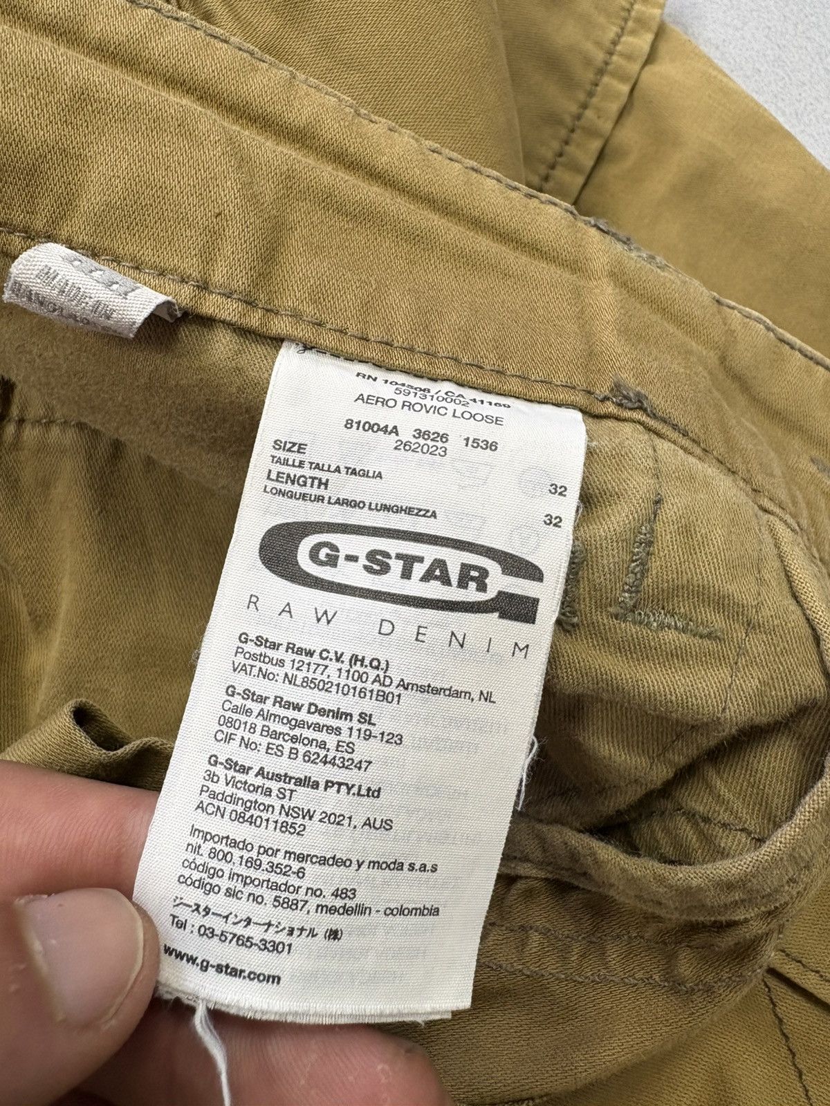 G-Star G-Star RAW Aero Rovic Loose Cargo Pants Brown 32x32 Military Size US 32 / EU 48 - 18 Thumbnail