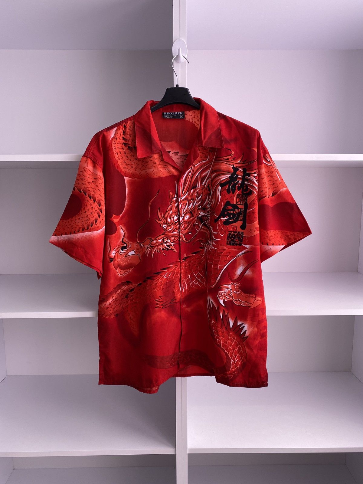 Japanese Brand × Vintage Vintage Japanese Style Dragon Short Sleeve Shirt Size US XXL / EU 58 / 5 - 1 Thumbnail