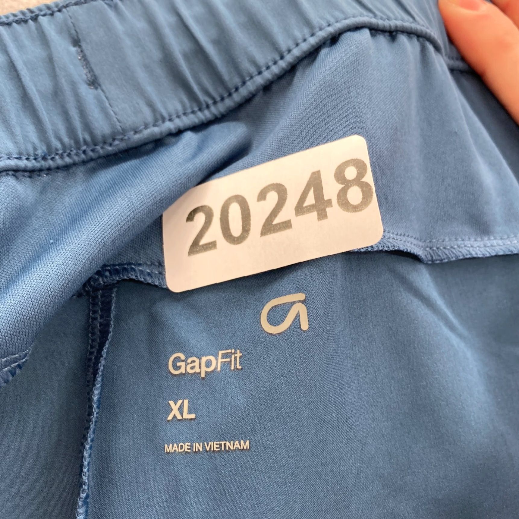 Gap Gap Fit Joggers Mens XL Blue Stretch Woven Fabric Drawstring Tapered Pants Size US 36 / EU 52 - 5 Thumbnail