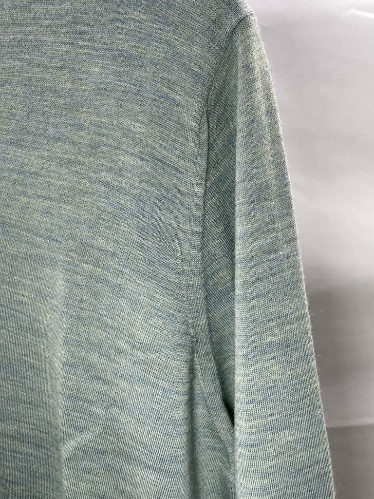 Brunello Cucinelli BRUNELLO CUCINELLI Green V Neck Cashmere Silk Sweater Size US M / EU 48-50 / 2 - 5 Thumbnail
