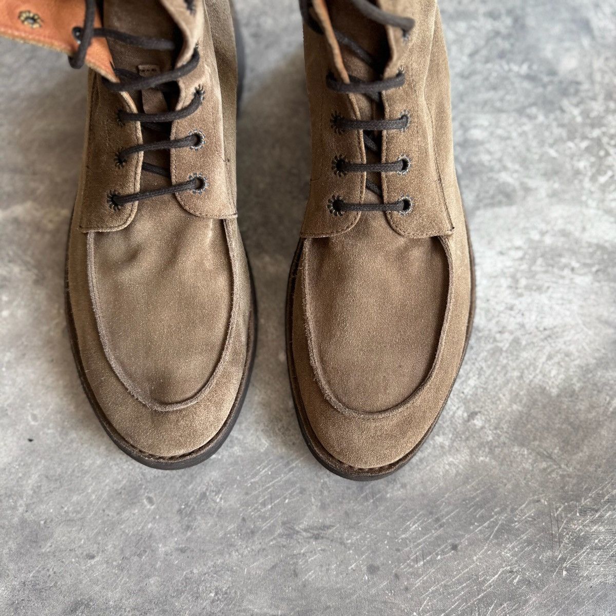Designer × Vintage Italian Handmade Suede Chukka Boots Size US 11.5 / EU 44-45 - 3 Thumbnail
